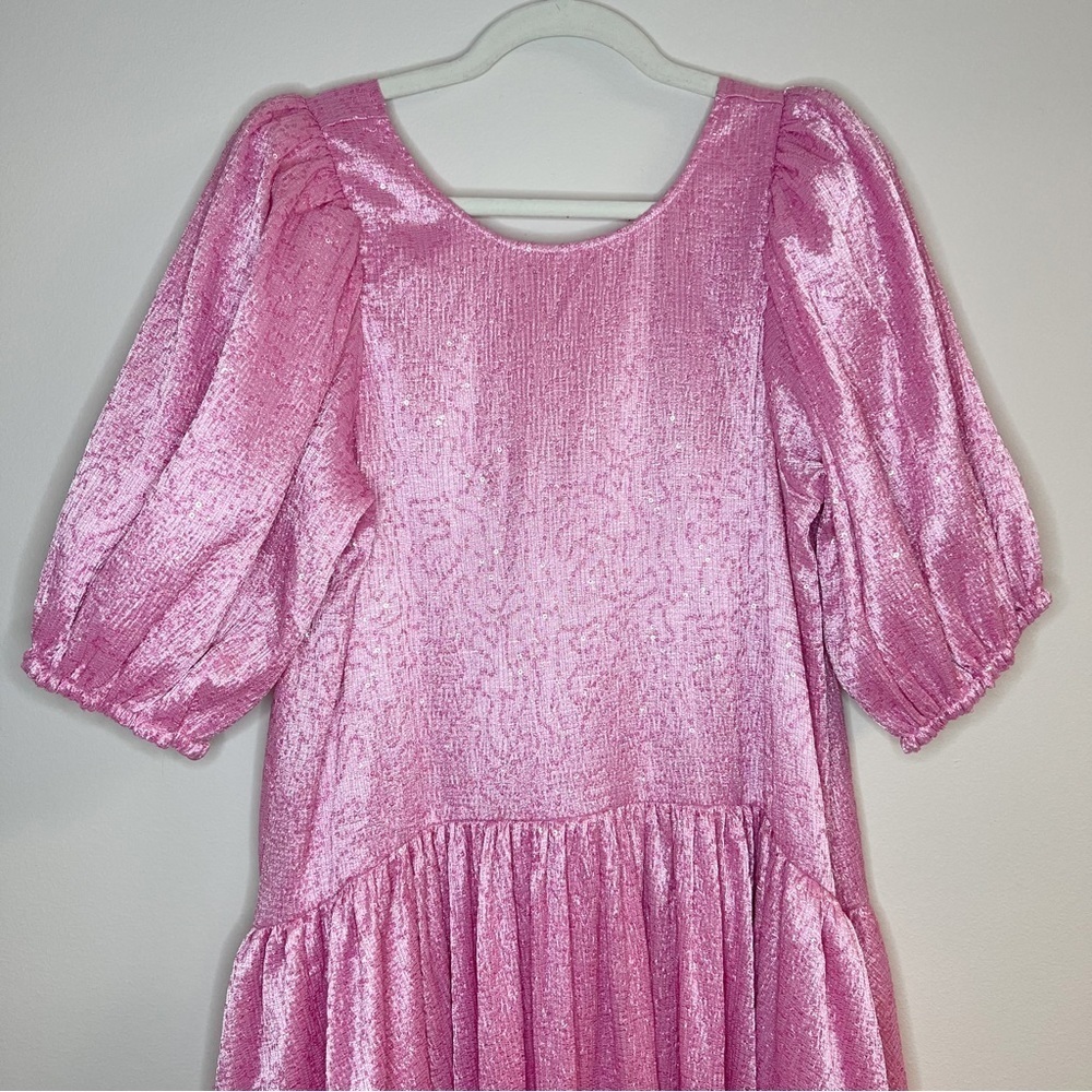 Stine Goya Amelia Sequin Pink Midi Dress Size Small - Picture 6 of 10